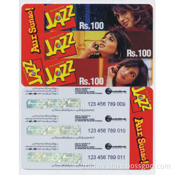 Eco-Friendly Paper Prepaid Recharge Cell/Phone Calling Card Factory